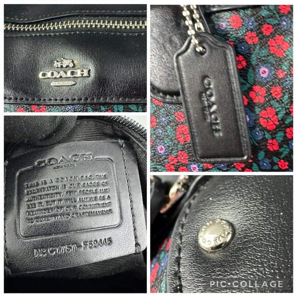 NWOT Authentic Coach F59445 Ranch Floral Print Mini Bennett Canvas Satchel - Picture 9 of 14